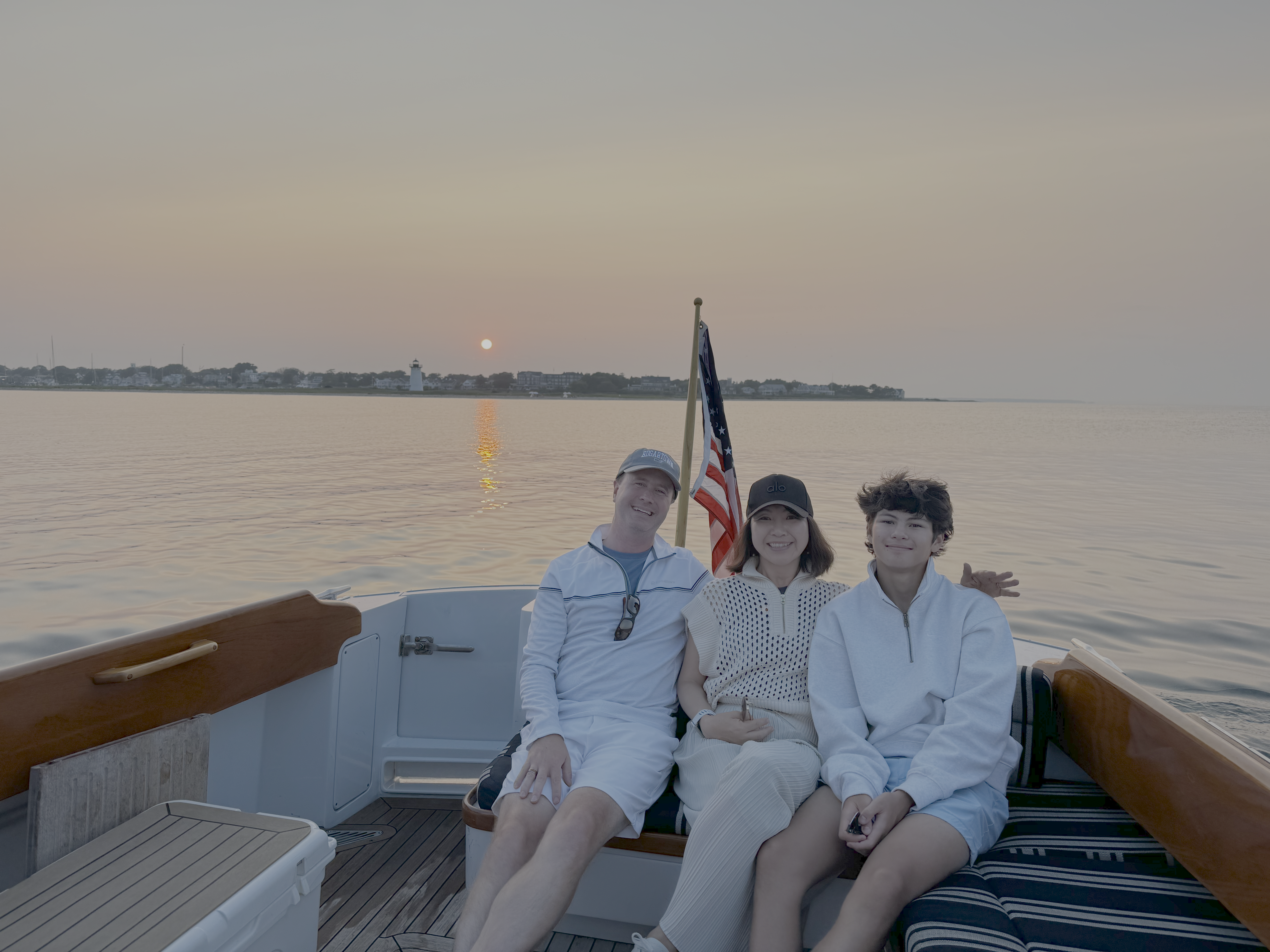 An evening together on the water.